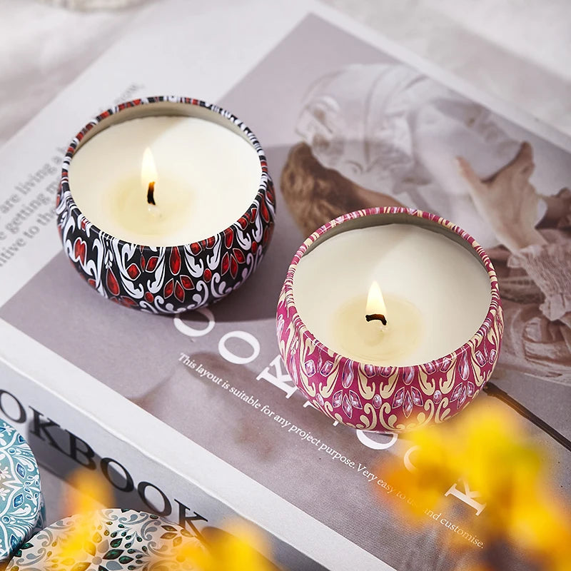 Obisesio 4pc & 12pc Scented Soy Candle Set – Aromatherapy Gift for Home & Friends